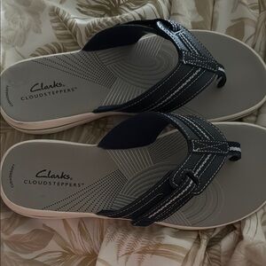 Clarks Black Sandals Comfortable Casual Design